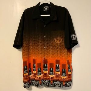 Vintage Jack Daniels Old No 7 By Dragonfly Short Sleeve Button Up Camp Shirt